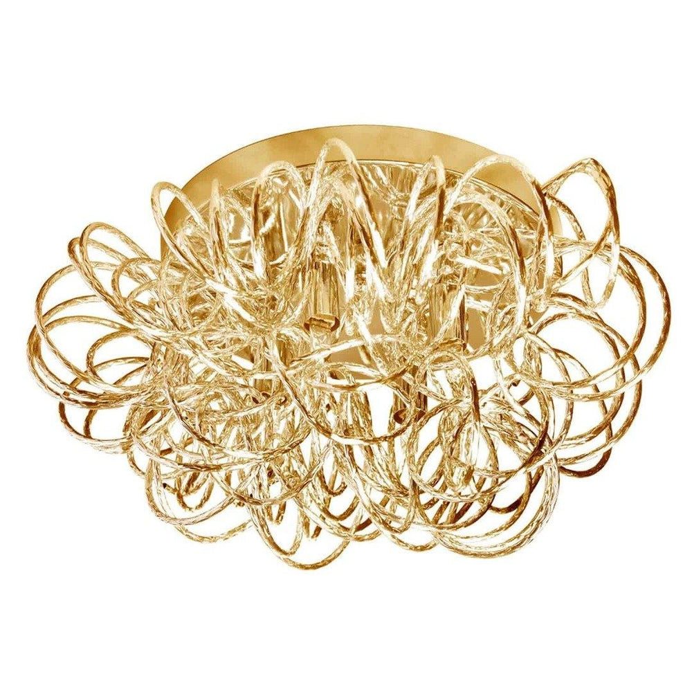 Tangled Steel Round Flush Mount - LV LIGHTING