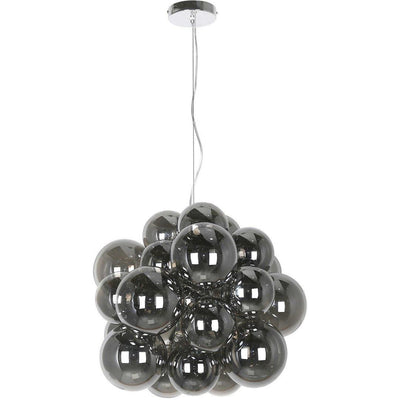 Polished Chrome with Glass Globe Pendant - LV LIGHTING