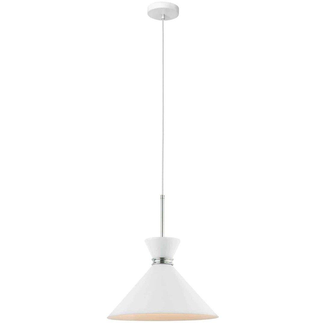 Gloss White with Cone Shade Pendant - LV LIGHTING
