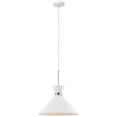Gloss White with Cone Shade Pendant - LV LIGHTING