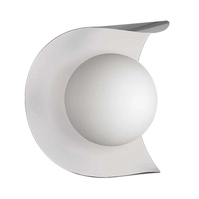 Steel with Frosted Glass Globe Wall Sconce - LV LIGHTING