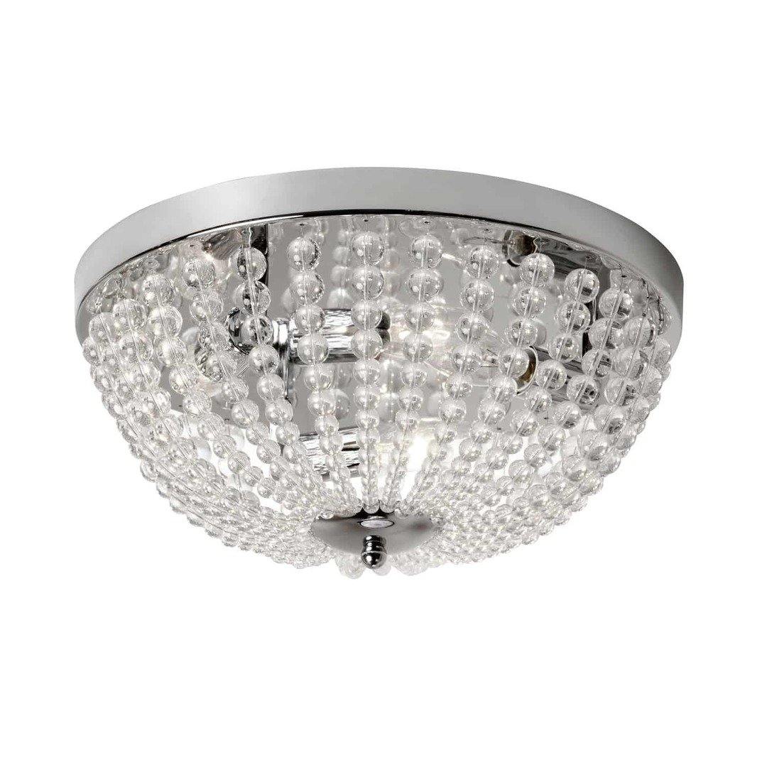 Steel with Bead Chain Flush Mount - LV LIGHTING