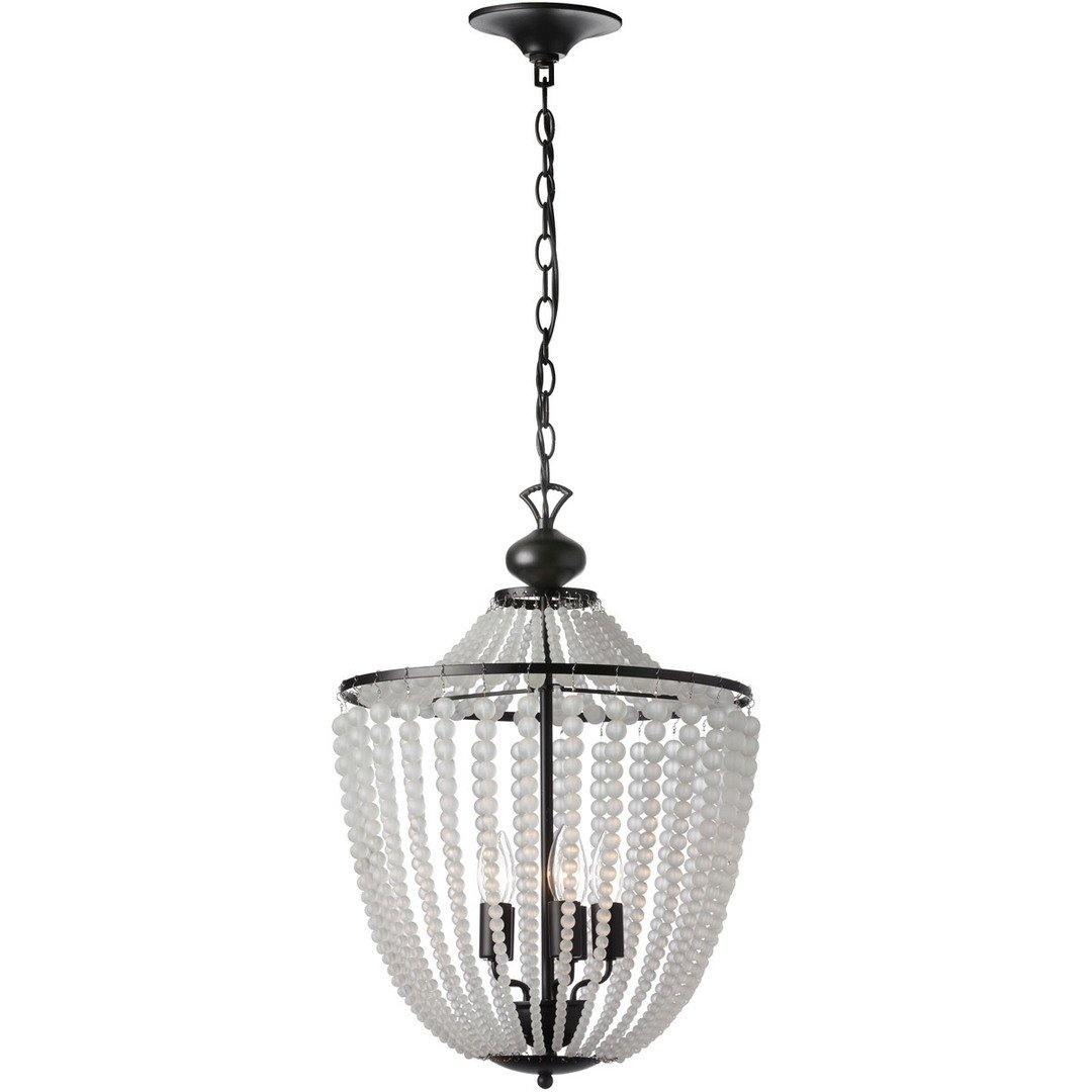 Matte Black with Acrylic Bead Pendant - LV LIGHTING