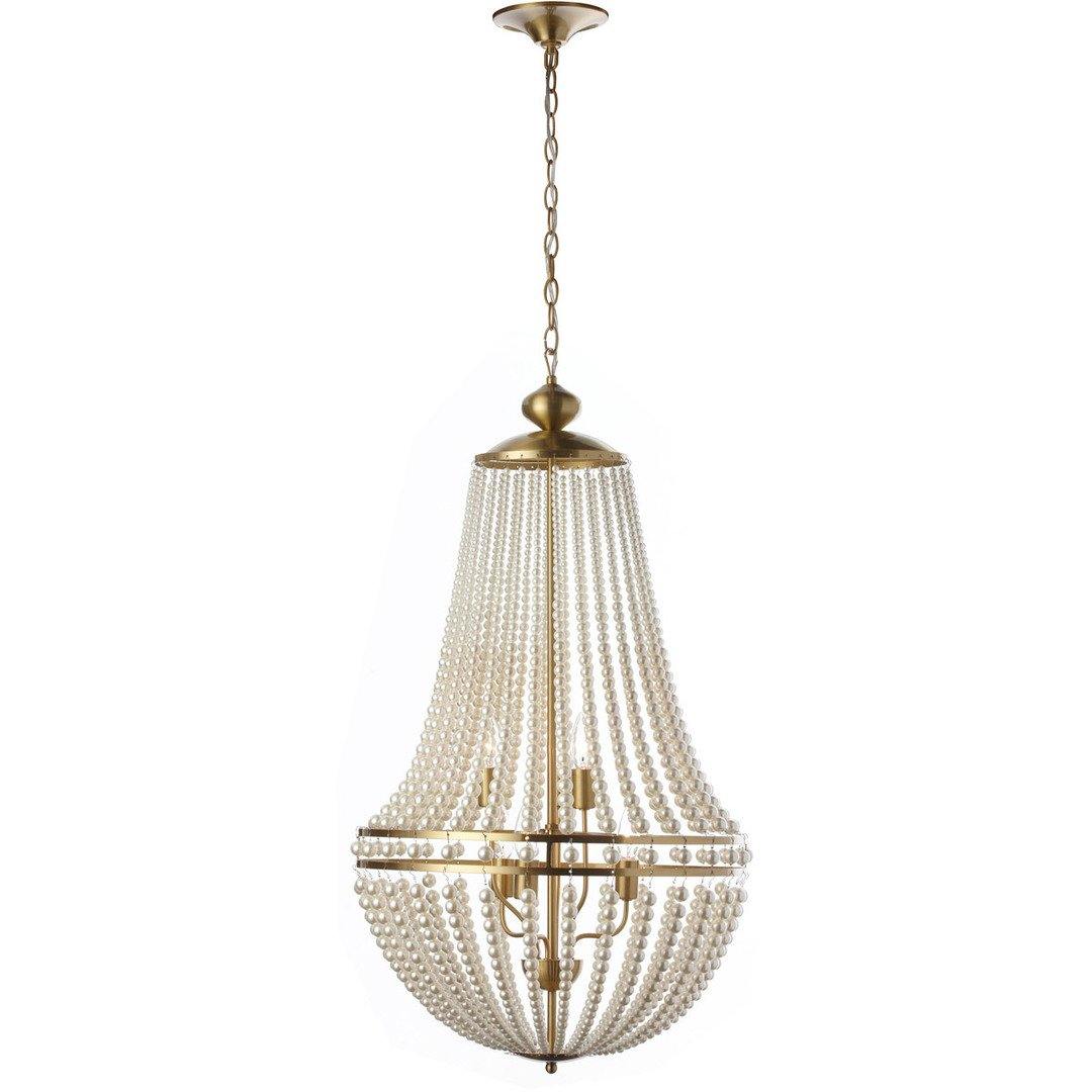 Steel with Acrylic Bead Chandelier - LV LIGHTING