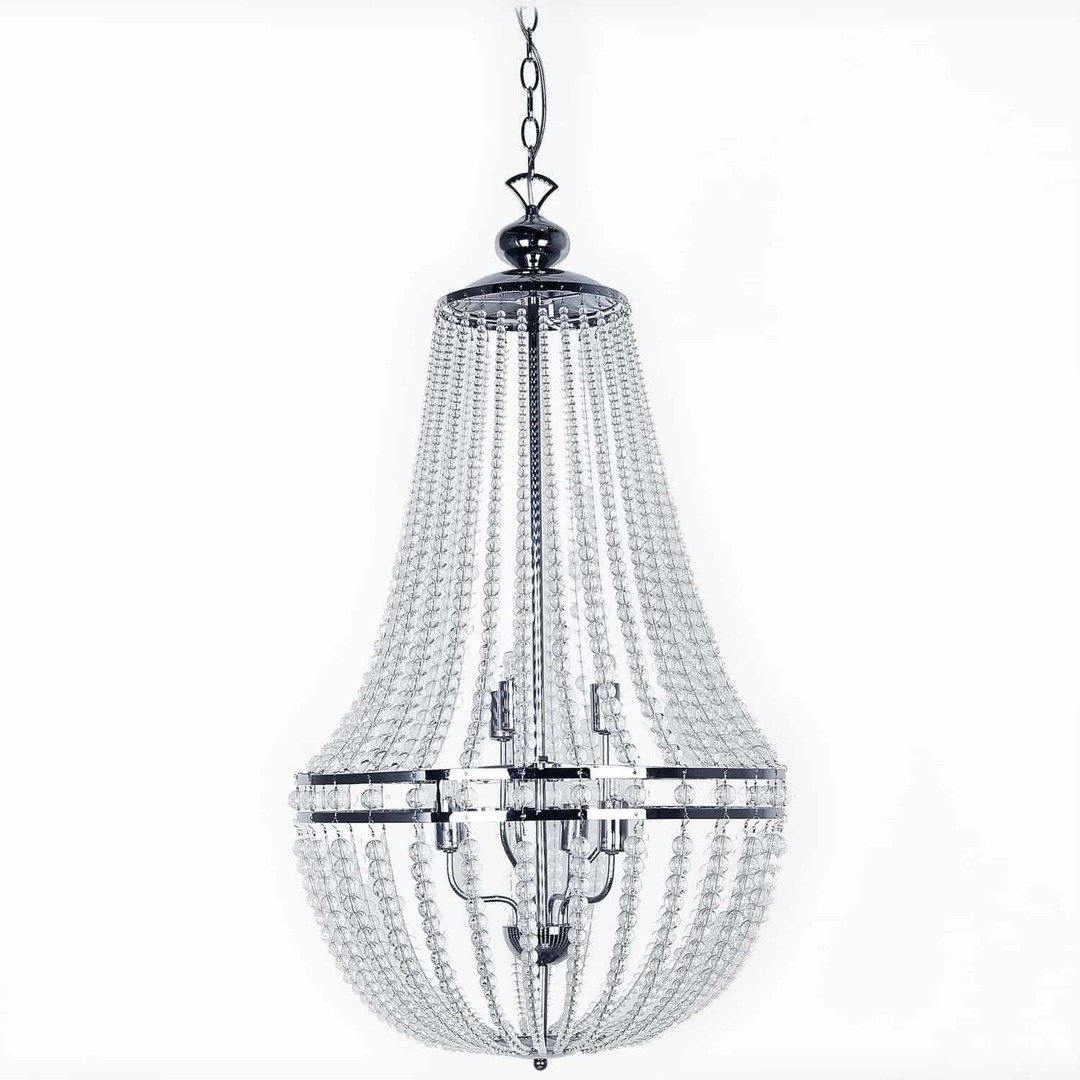 Steel with Acrylic Bead Chandelier - LV LIGHTING