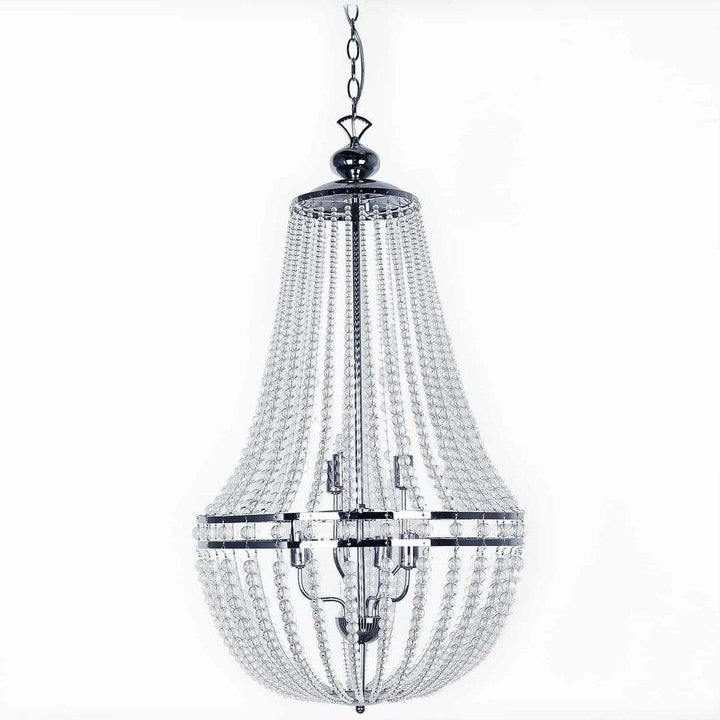 Steel with Acrylic Bead Chandelier - LV LIGHTING