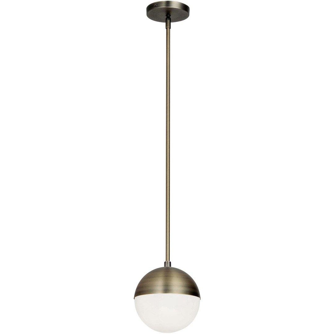 Steel with Frosted Glass Globe Pendant - LV LIGHTING