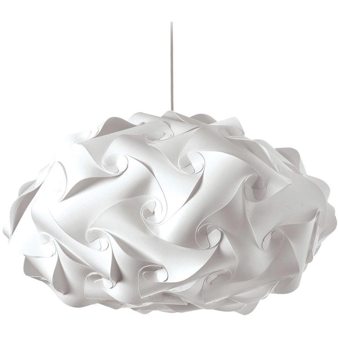 White Fabric Shade Chandelier - LV LIGHTING