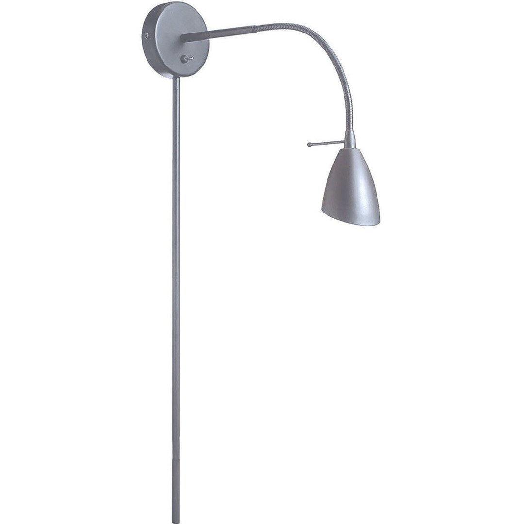 LED Satin Chrome Curve Arm Wall Sconce - LV LIGHTING
