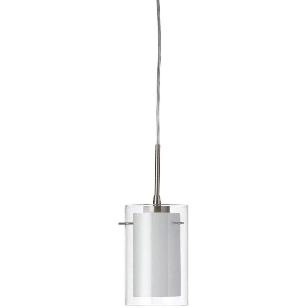 Chrome with Frosted and Clear Glass Pendant - LV LIGHTING