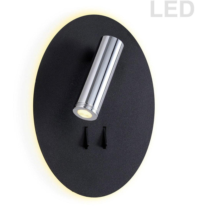 LED Steel Round Readin Light Wall Sconce - LV LIGHTING