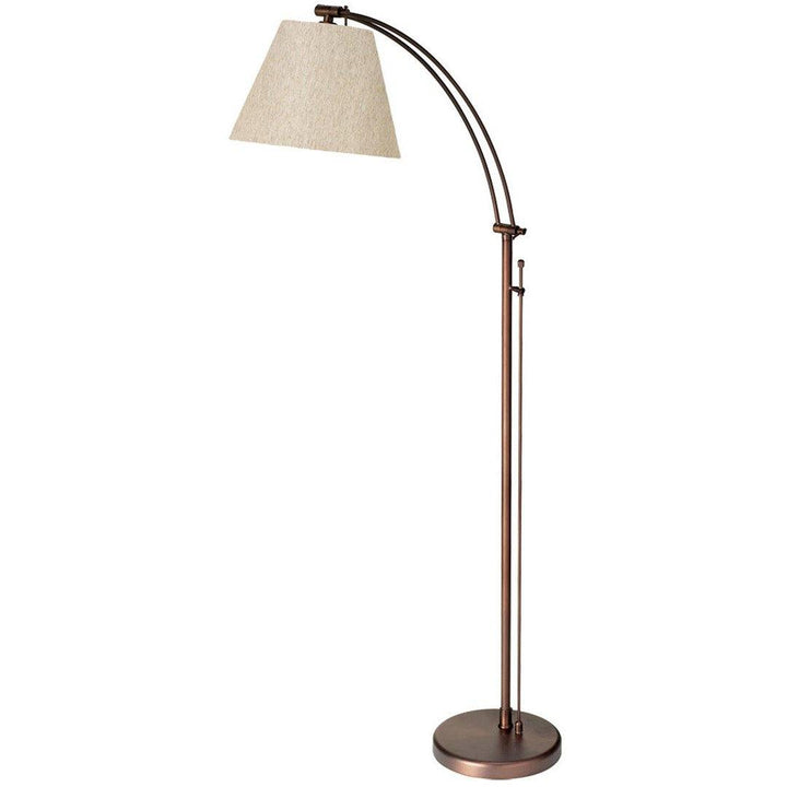 Steel with Arch Arm and Fabric Shade Floor Lamp - LV LIGHTING