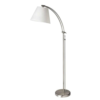 Steel with Arch Arm and Fabric Shade Floor Lamp - LV LIGHTING