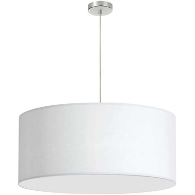 Polished Chrome with Fabric Drum Shade Chandelier - LV LIGHTING