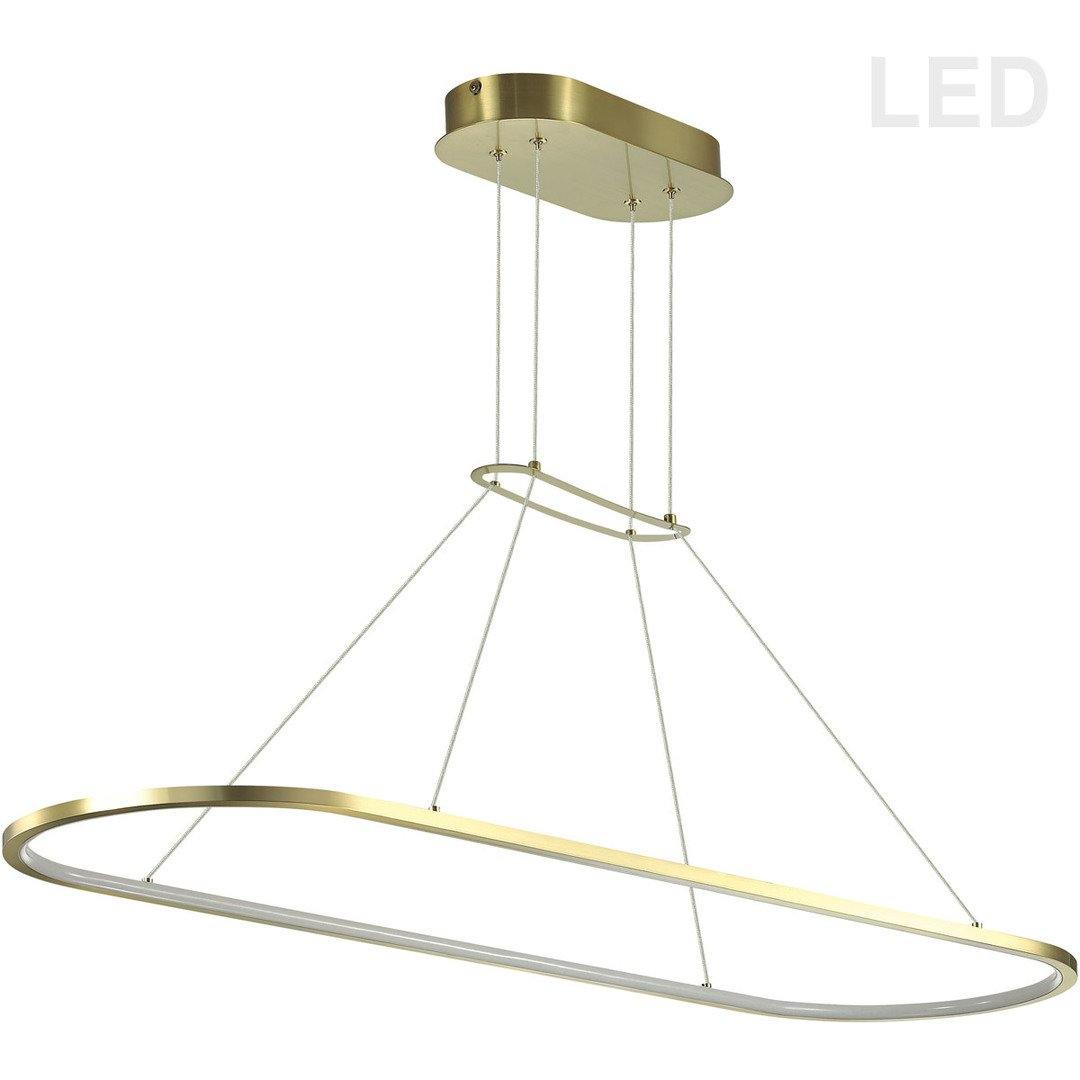 LED Steel Oval Linear Pendant - LV LIGHTING