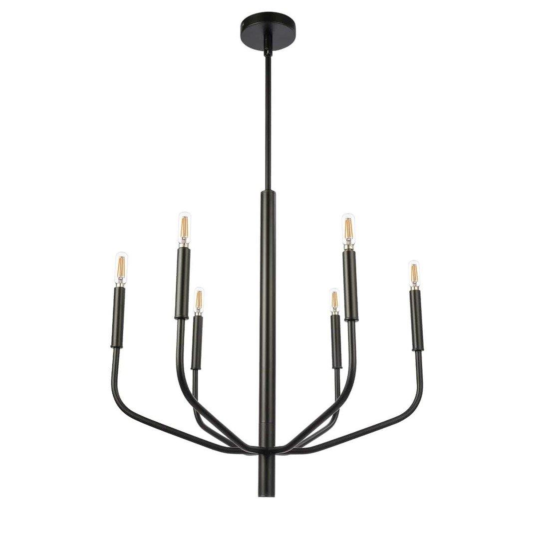 Steel with Up Arms Chandelier - LV LIGHTING