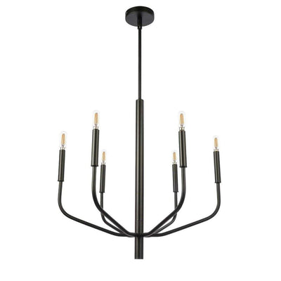 Steel with Up Arms Chandelier - LV LIGHTING