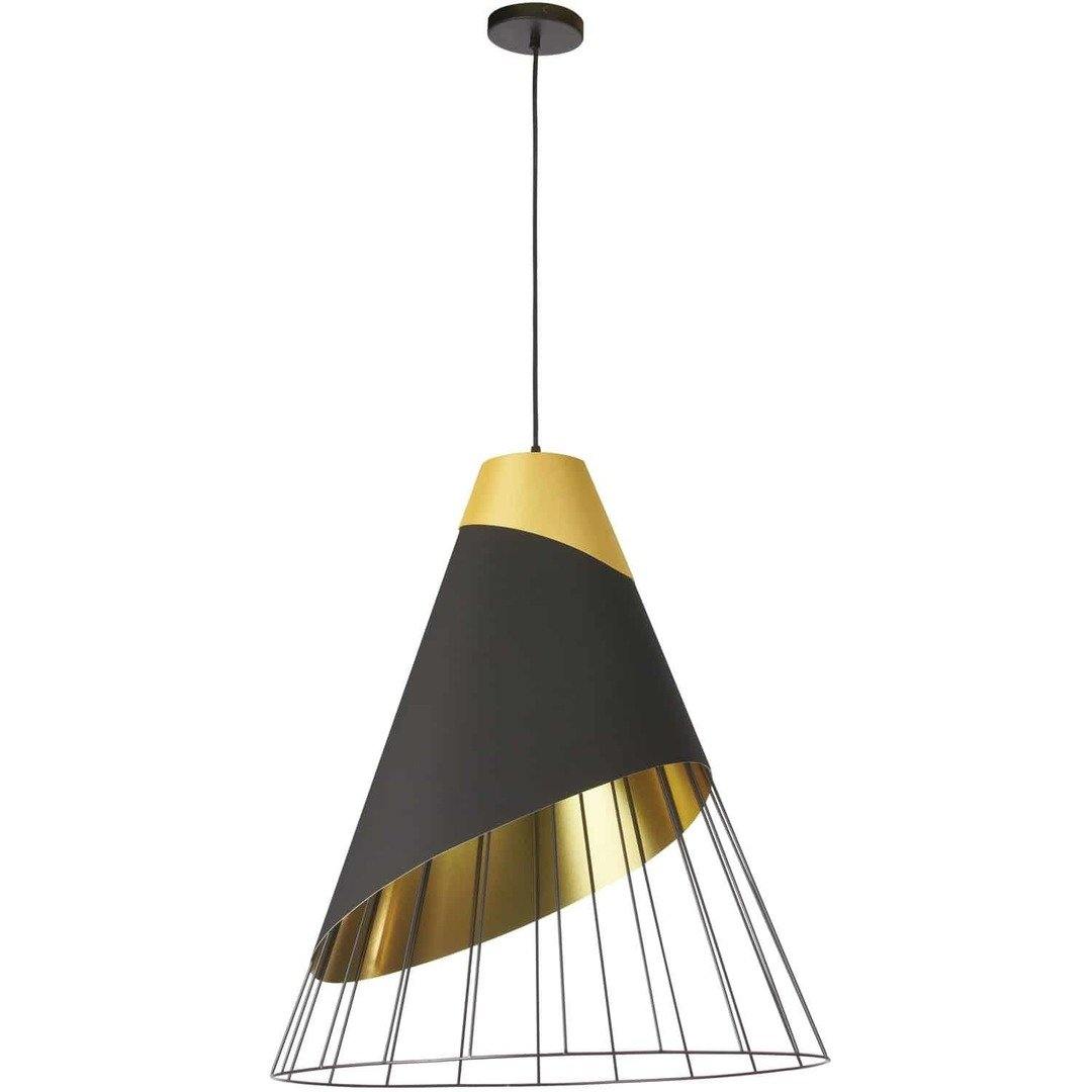 Steel with Half Open Air Shade Pendant - LV LIGHTING