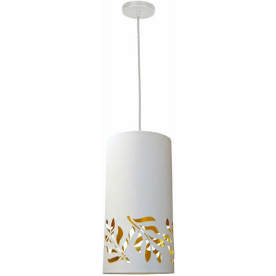 Steel with Hallow Leaf Shade Pendant - LV LIGHTING