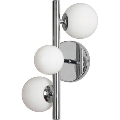 Steel with Glass Globe Wall Sconce - LV LIGHTING