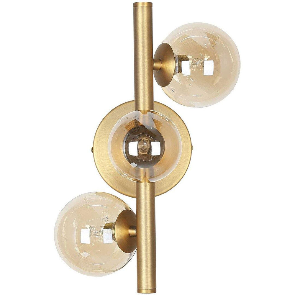 Steel with Glass Globe Wall Sconce - LV LIGHTING