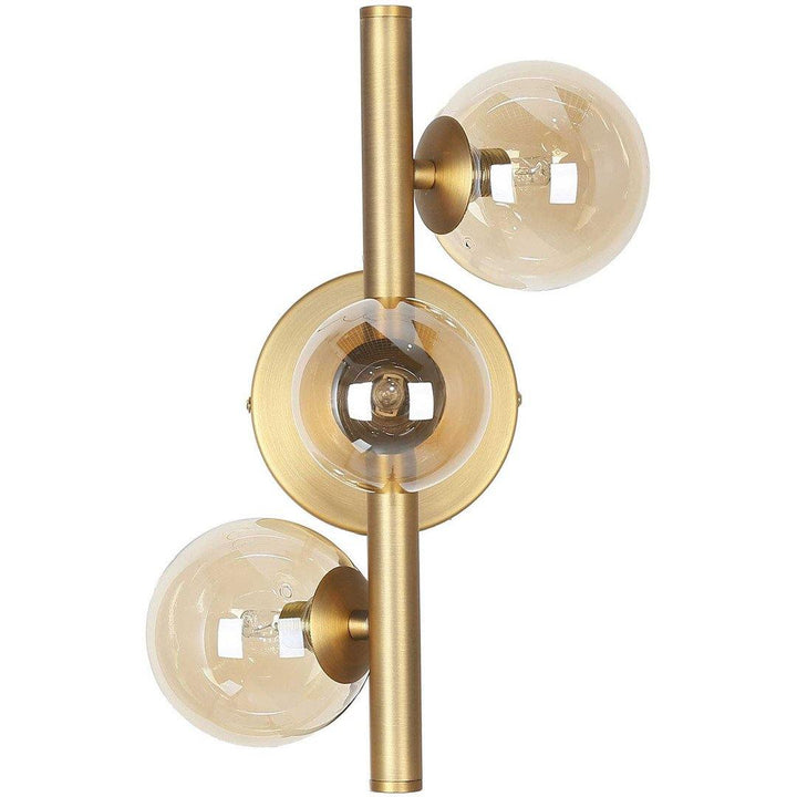 Steel with Glass Globe Wall Sconce - LV LIGHTING