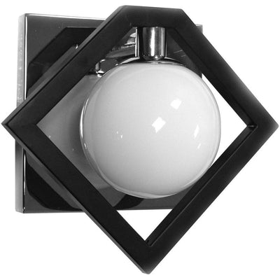 Steel with Glass Globe Wall Sconce - LV LIGHTING