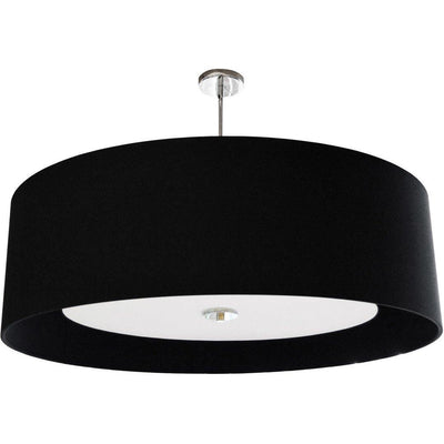 Polished Chrome with Fabric Round Shade Chandelier - LV LIGHTING