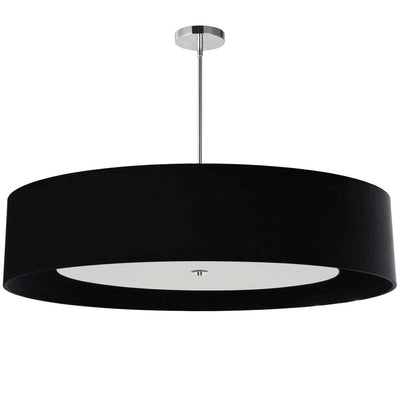 Polished Chrome with Fabric Round Shade Chandelier - LV LIGHTING