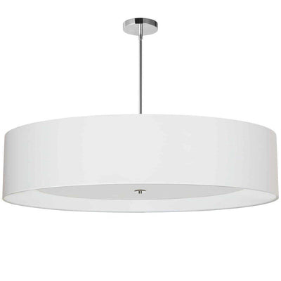 Polished Chrome with Fabric Round Shade Chandelier - LV LIGHTING