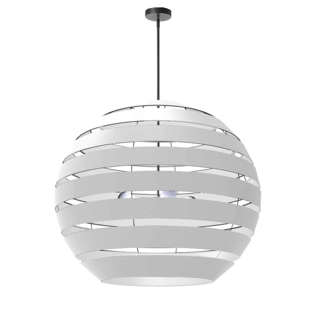 Steel with Hollaw Fabric Sphere Shade Chandelier - LV LIGHTING