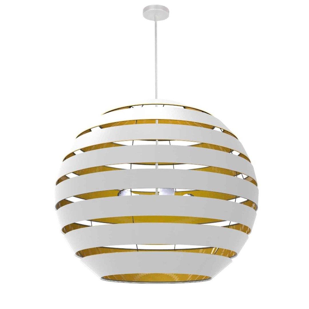 Steel with Hollaw Fabric Sphere Shade Chandelier - LV LIGHTING