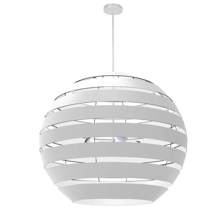Steel with Hollaw Fabric Sphere Shade Chandelier - LV LIGHTING
