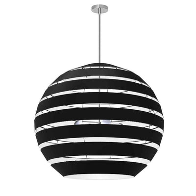 Steel with Hollaw Fabric Sphere Shade Chandelier - LV LIGHTING