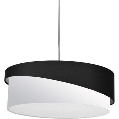 Polished Chrome with Split Fabric Shade Chandelier - LV LIGHTING