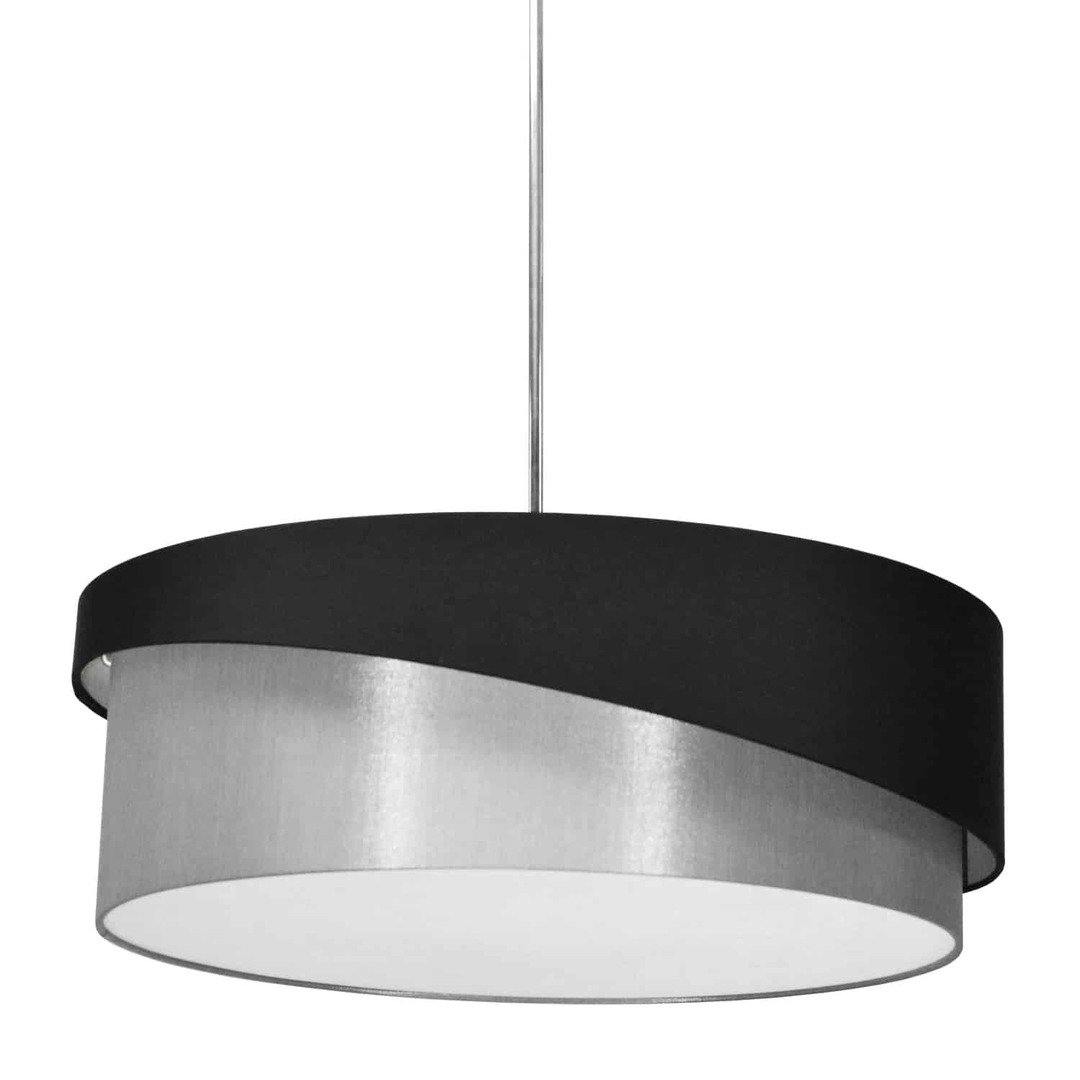 Polished Chrome with Split Fabric Shade Chandelier - LV LIGHTING
