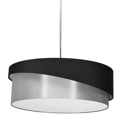 Polished Chrome with Split Fabric Shade Chandelier - LV LIGHTING