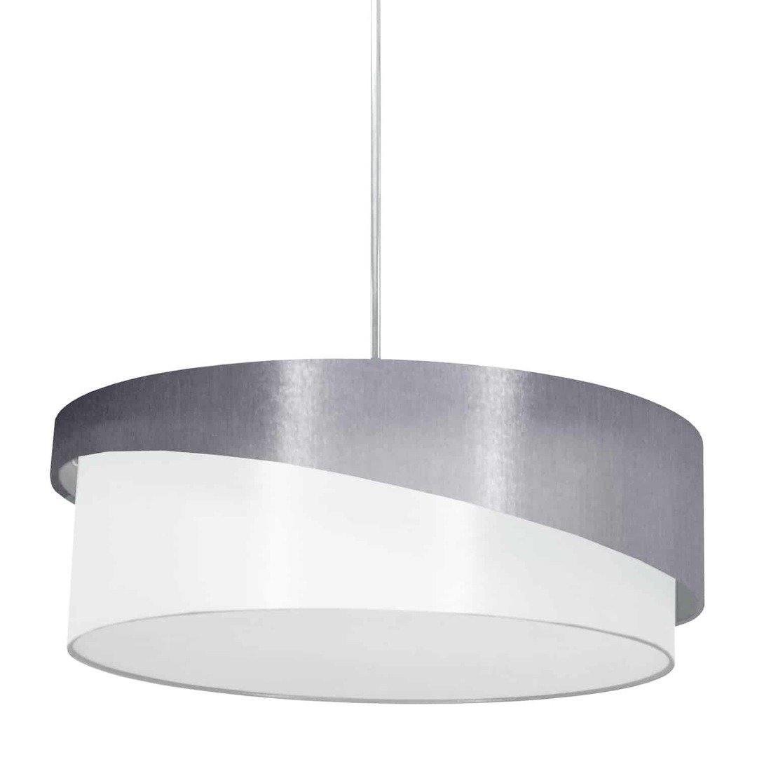 Polished Chrome with Split Fabric Shade Chandelier - LV LIGHTING