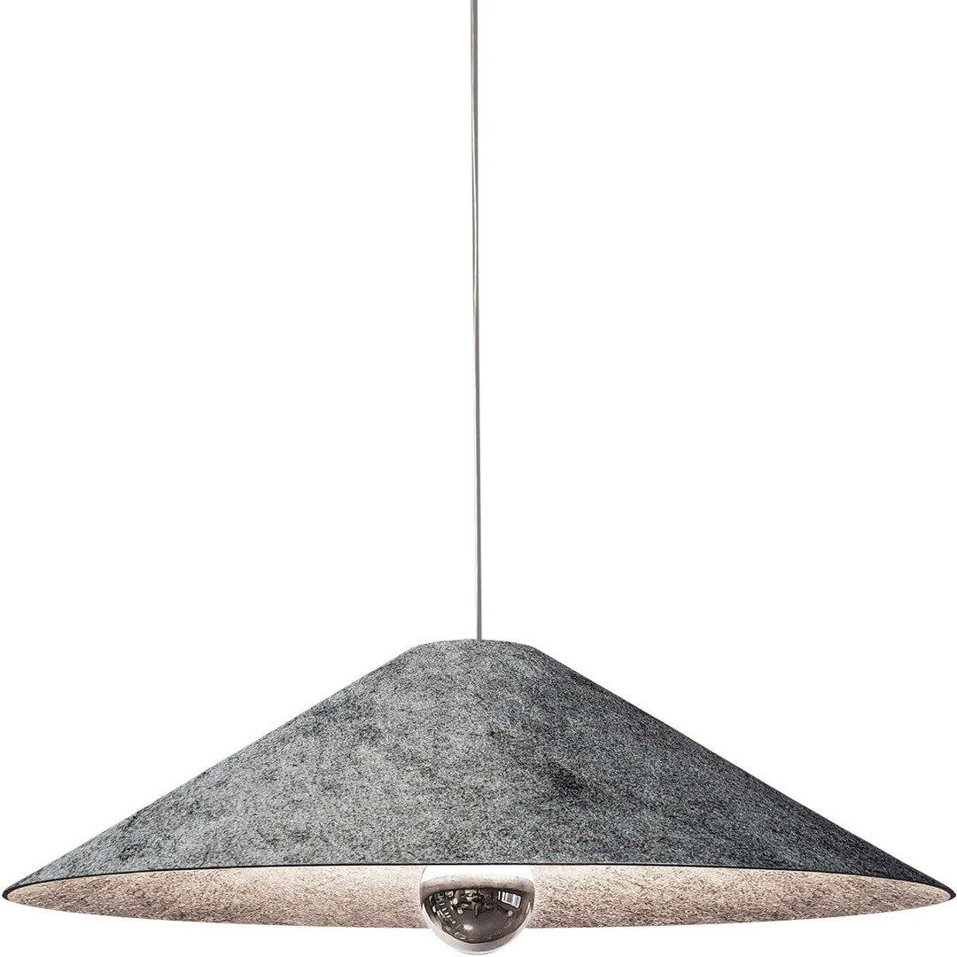 Matte Black with Felt Cone Shade Chandelier - LV LIGHTING