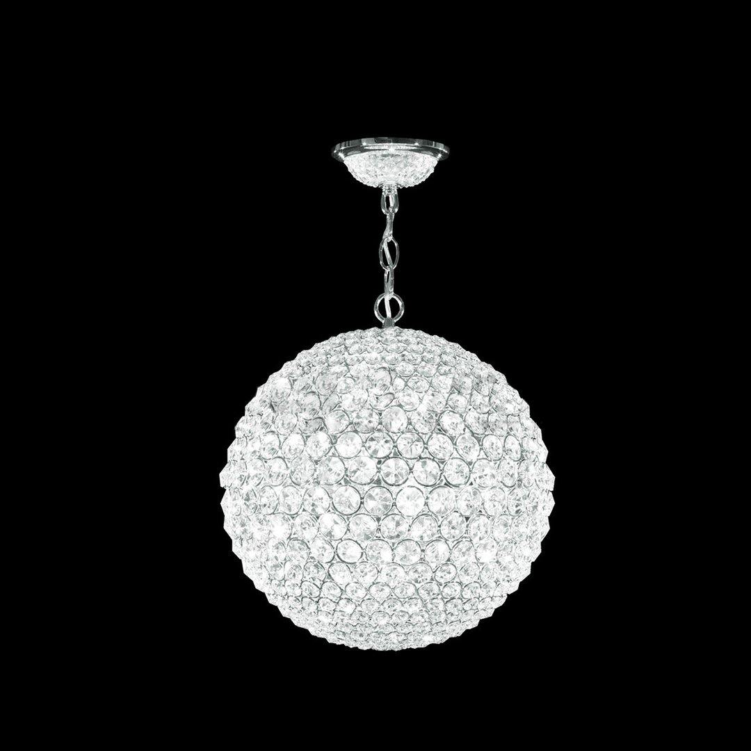 Polished Chrome with Clear Crystal Sphere Pendant - LV LIGHTING