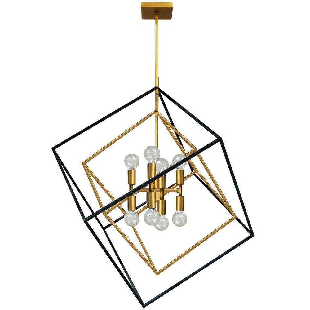 Steel Matte Black Cage in Cage Chandelier - LV LIGHTING