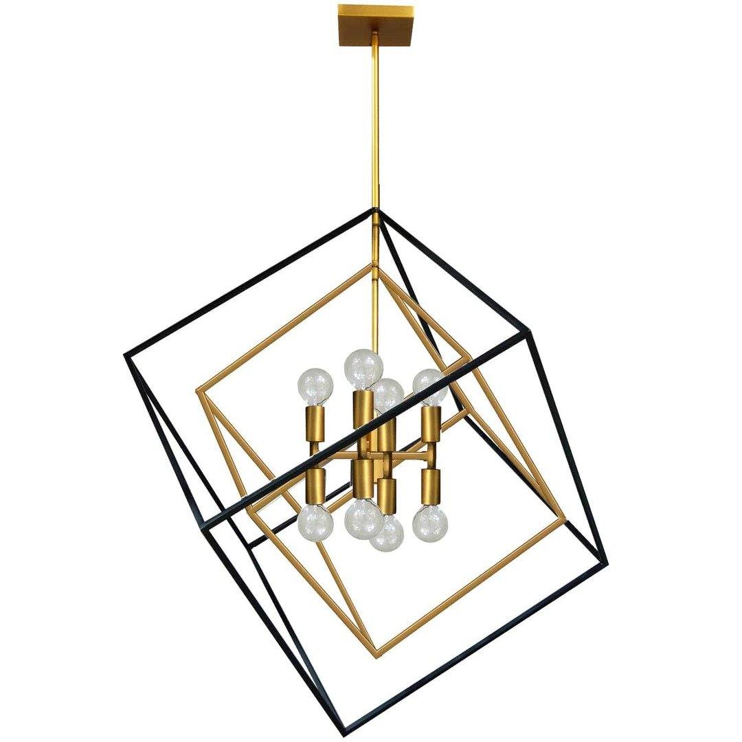 Steel Matte Black Cage in Cage Chandelier - LV LIGHTING