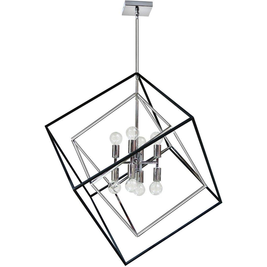 Steel Matte Black Cage in Cage Chandelier - LV LIGHTING