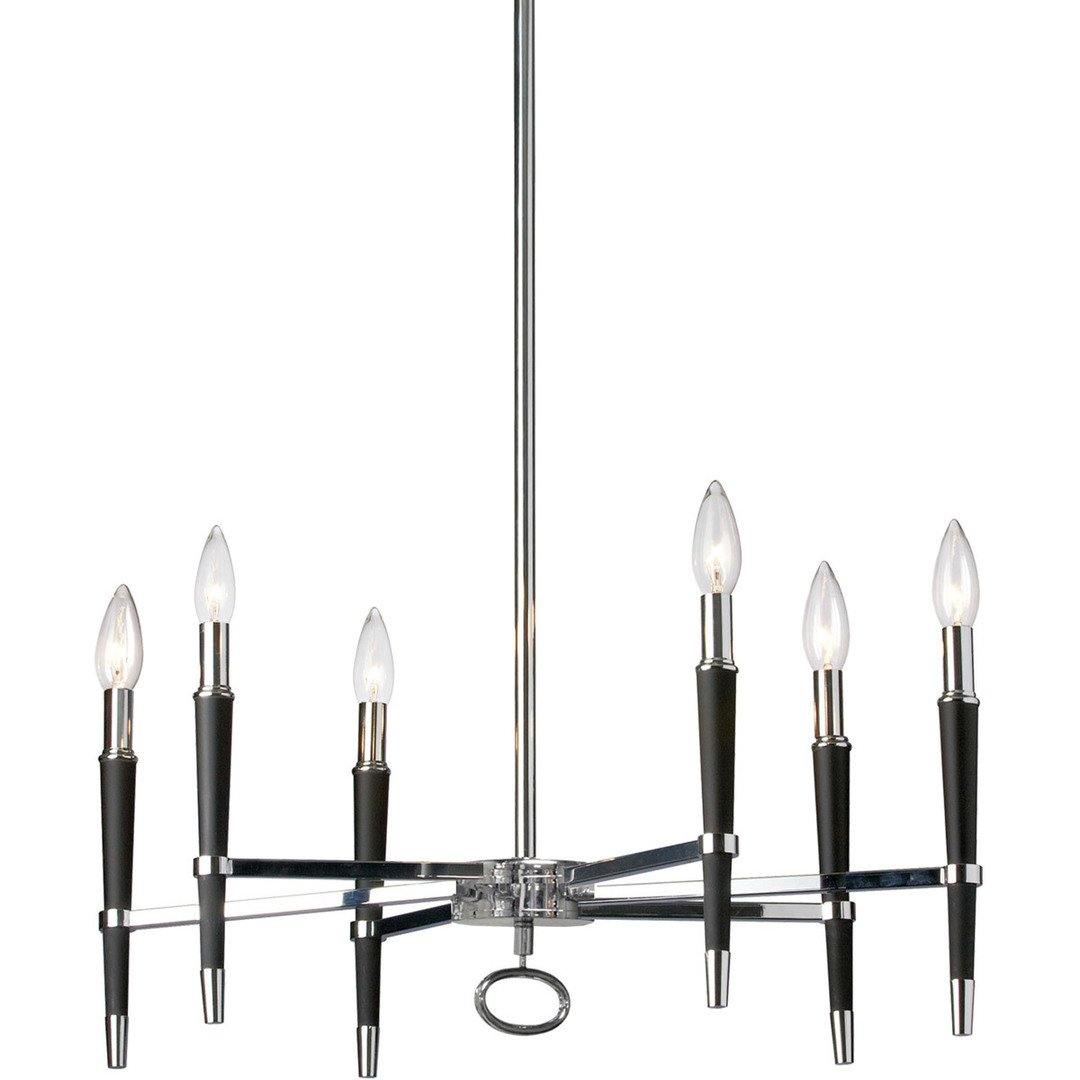 Steel with Matte Black Frame Chandelier - LV LIGHTING