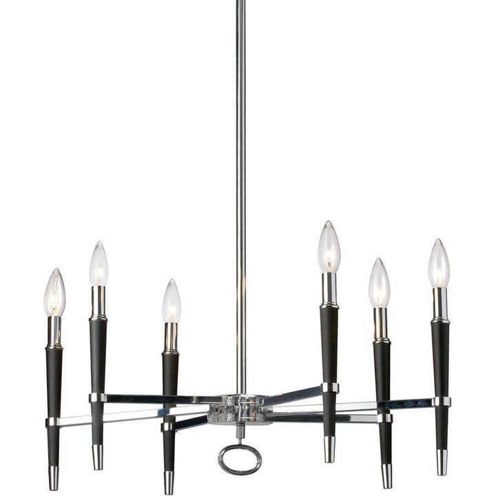 Steel with Matte Black Frame Chandelier - LV LIGHTING