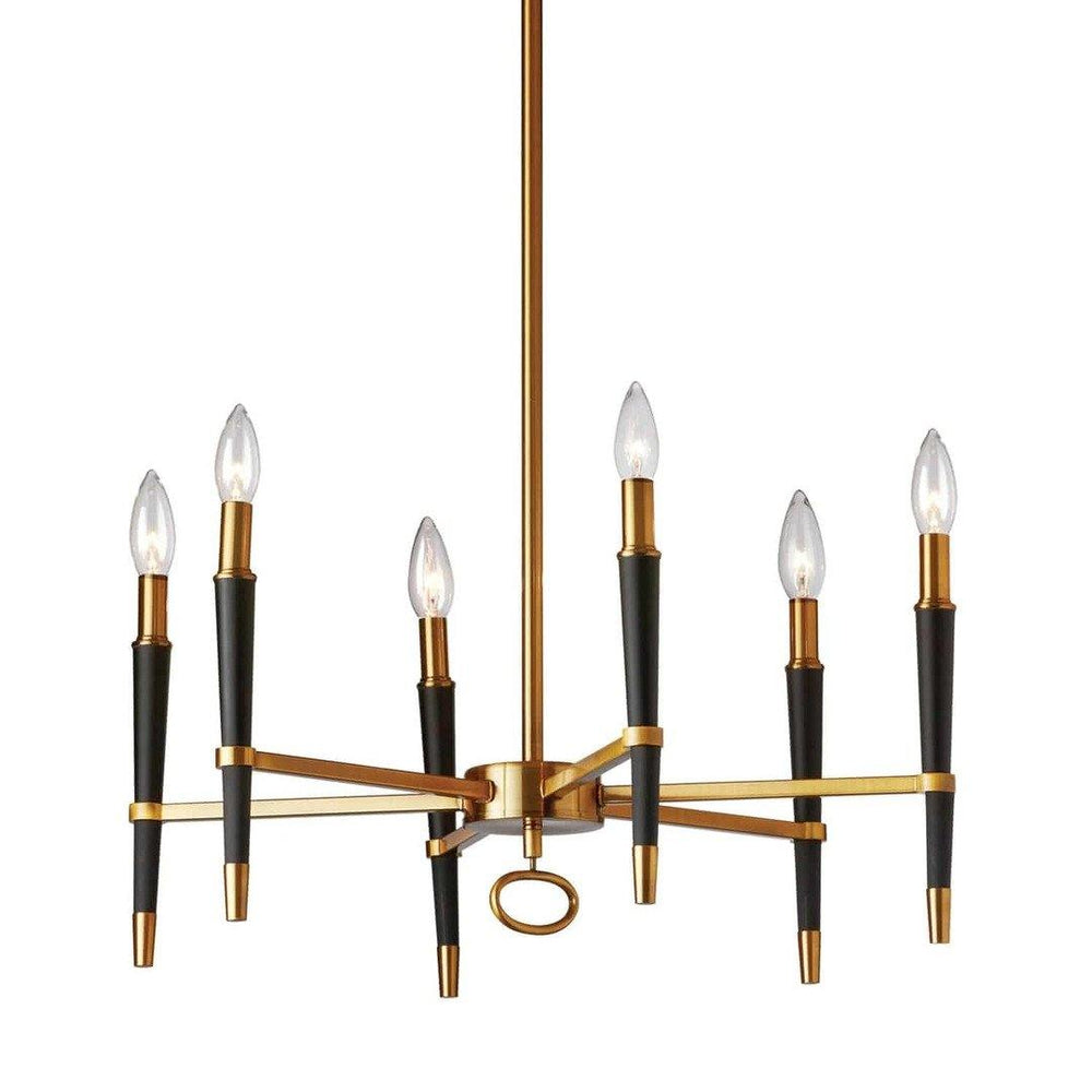 Steel with Matte Black Frame Chandelier - LV LIGHTING