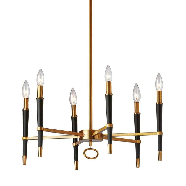 Steel with Matte Black Frame Chandelier - LV LIGHTING