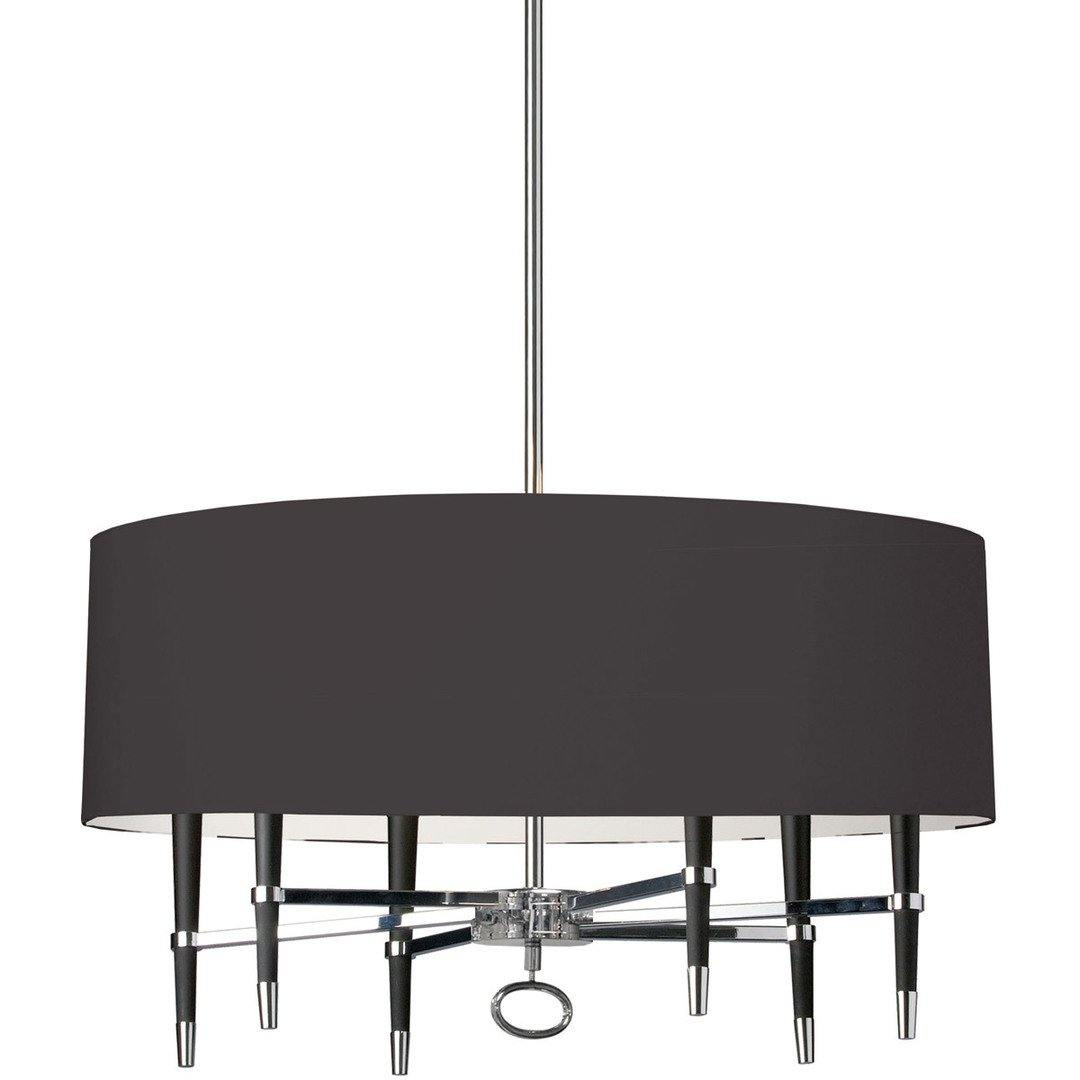 Matte Black Frame with Fabric Shade Chandelier - LV LIGHTING