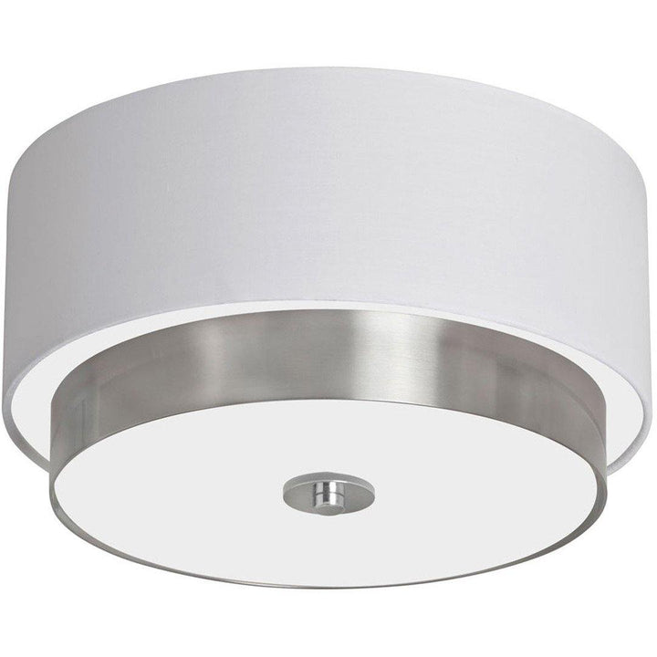 Steel with Fabric Drum Shade Flush Mount - LV LIGHTING