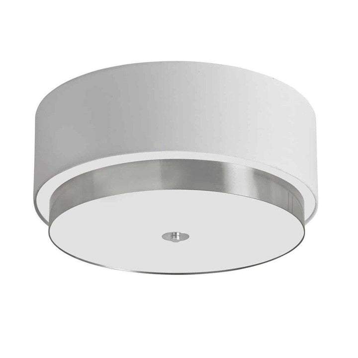 Steel with Fabric Drum Shade Flush Mount - LV LIGHTING